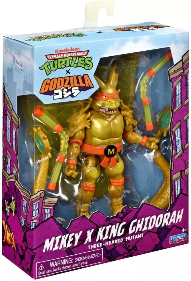 Teenage Mutant Ninja Turtles Godzilla Ghidora Michelangelo Mikey Action Figure