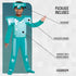 Minecraft Diamond Armour Fancy Dress for Kids 4-6 YEARS