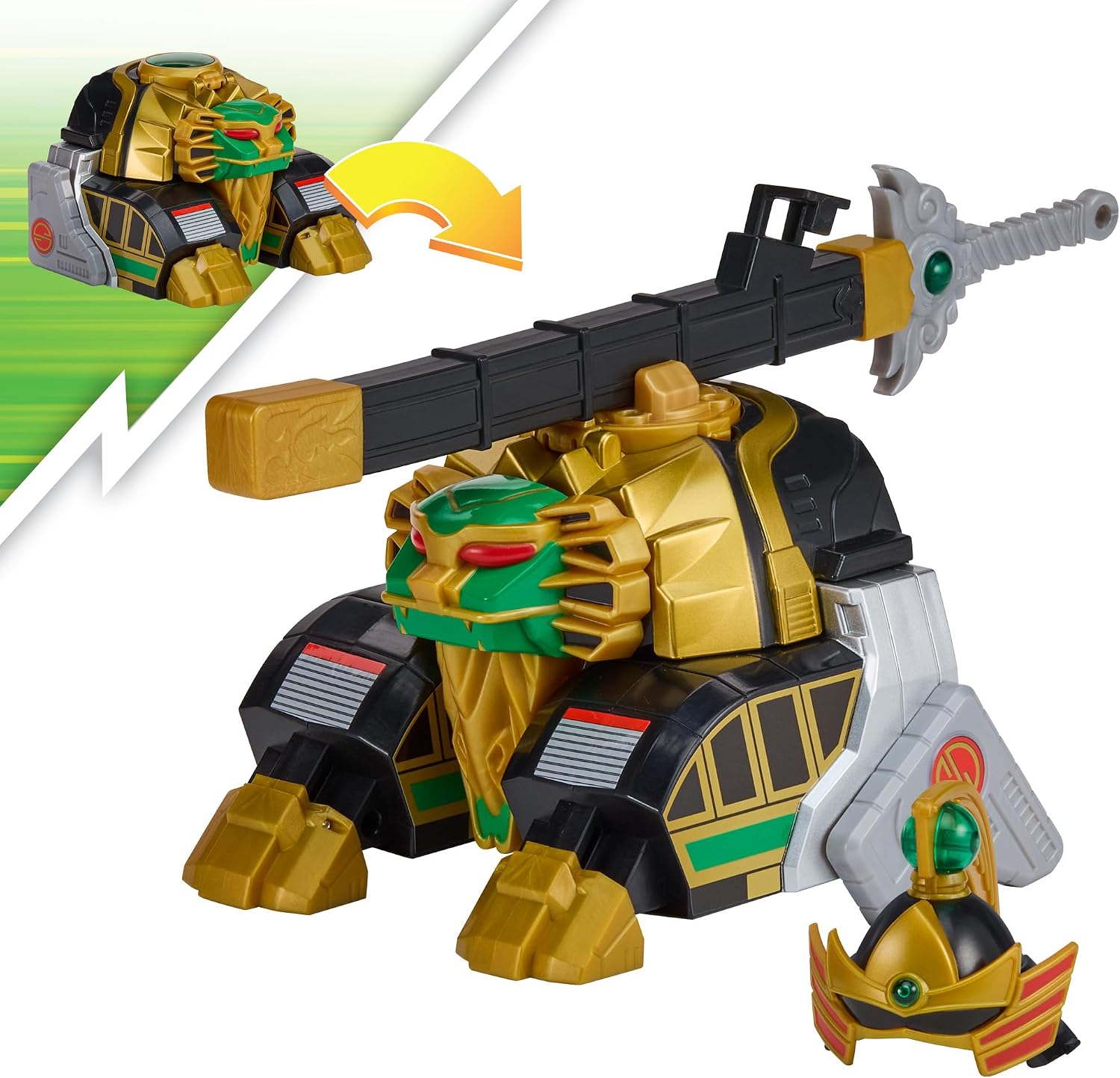Power Rangers BLACK Ranger LION Thunderzord Action Figure