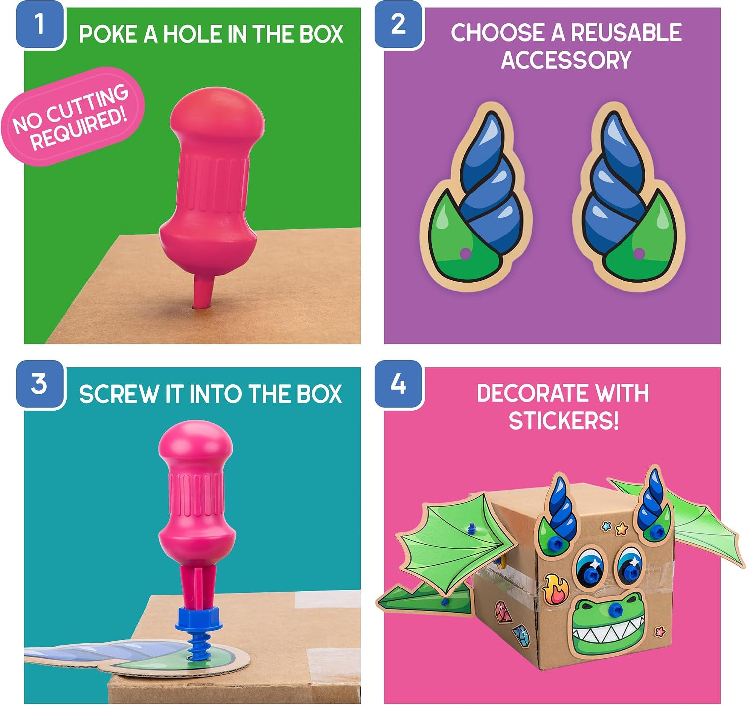 Learning Resources Boxineers Cardboard Animals - Creative Craft Supplies