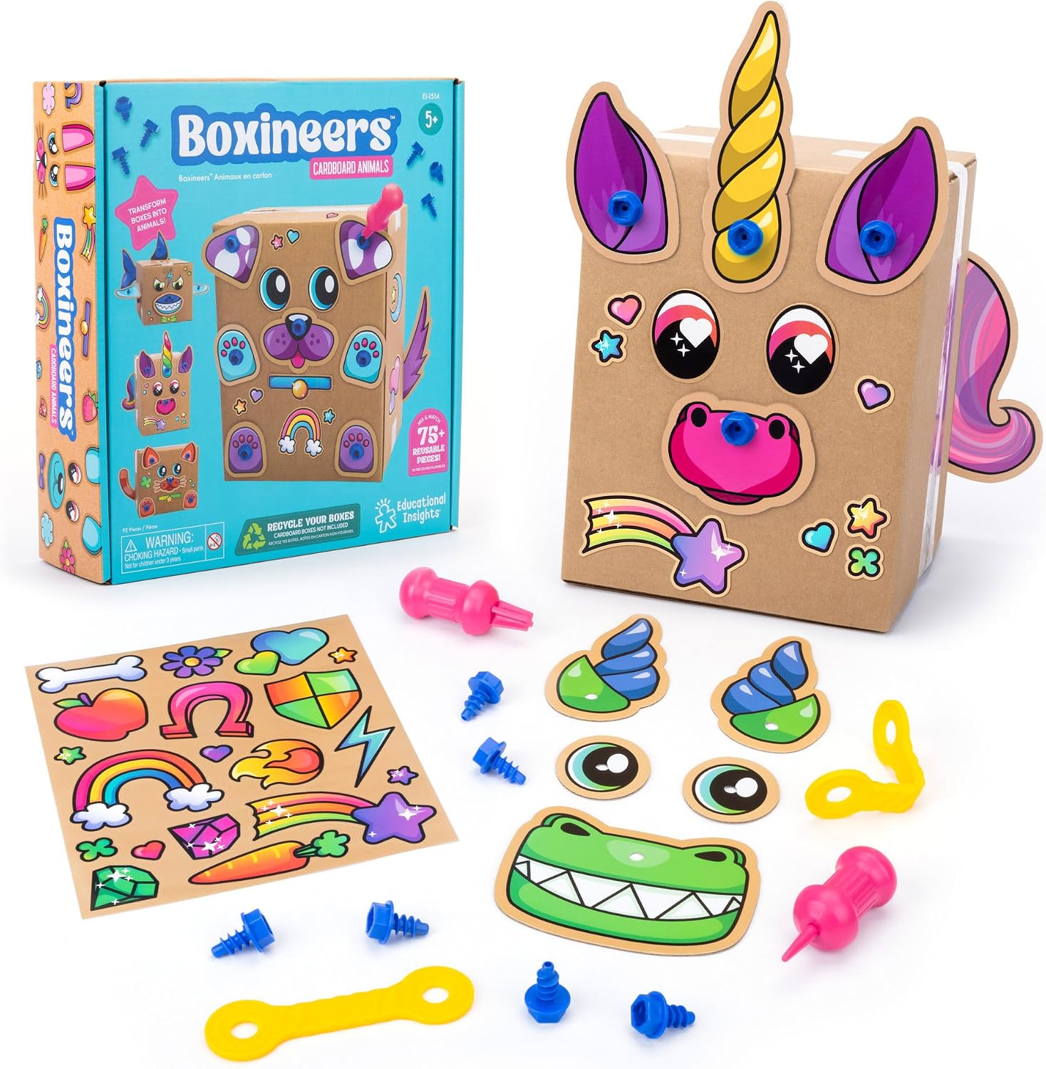 Learning Resources Boxineers Cardboard Animals - Creative Craft Supplies