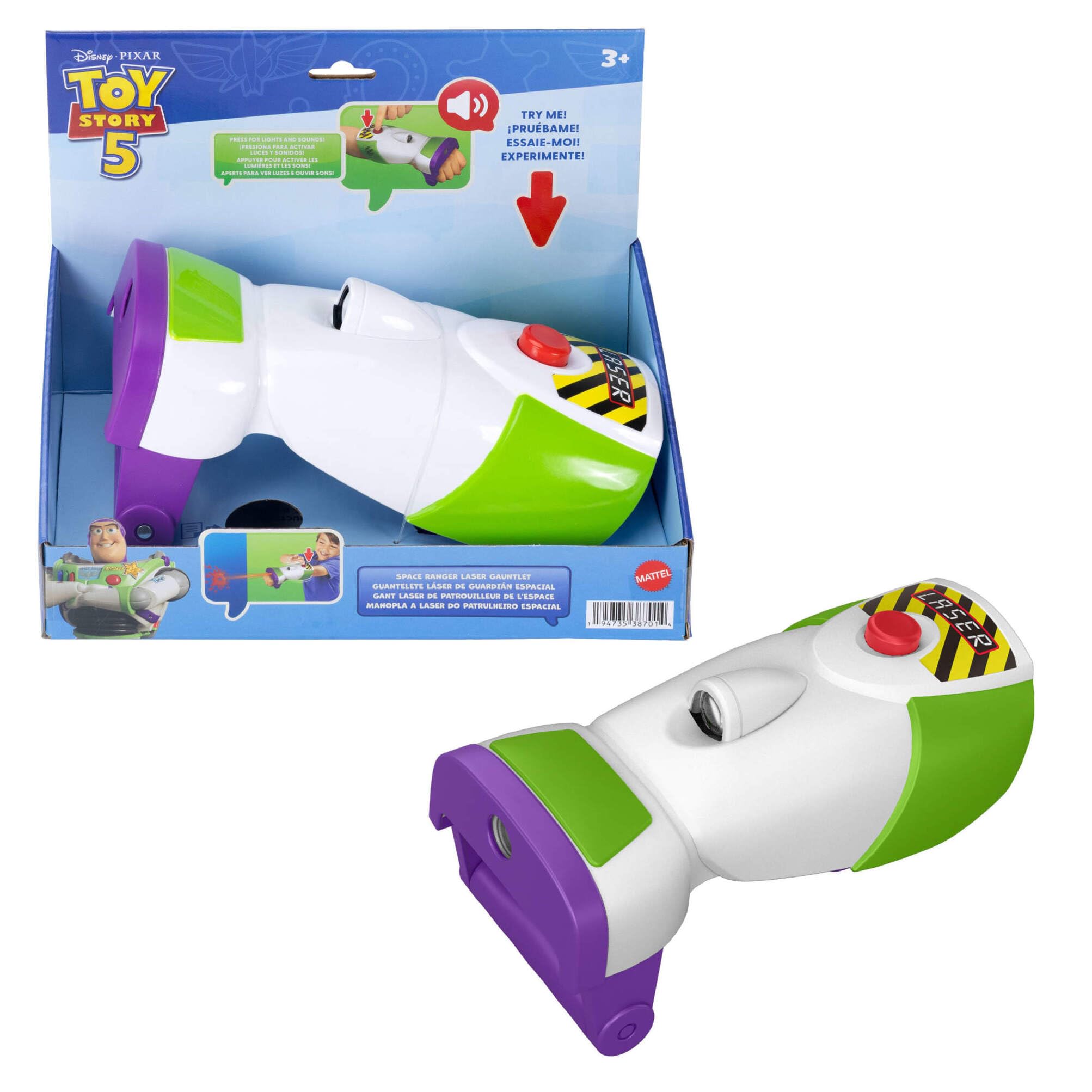 Mattel Disney  Toy Story 5 Space Ranger Laser Gauntlet Lights, vibrations, 35 Sounds