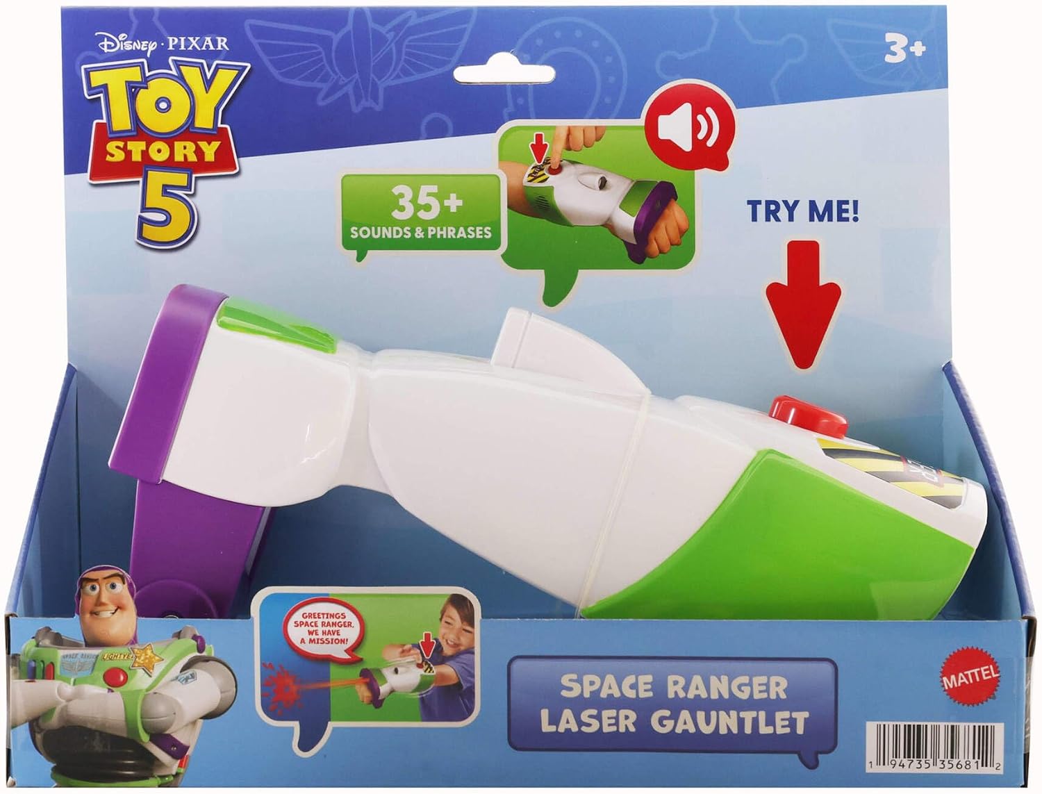 Mattel Disney  Toy Story 5 Space Ranger Laser Gauntlet Lights, vibrations, 35 Sounds