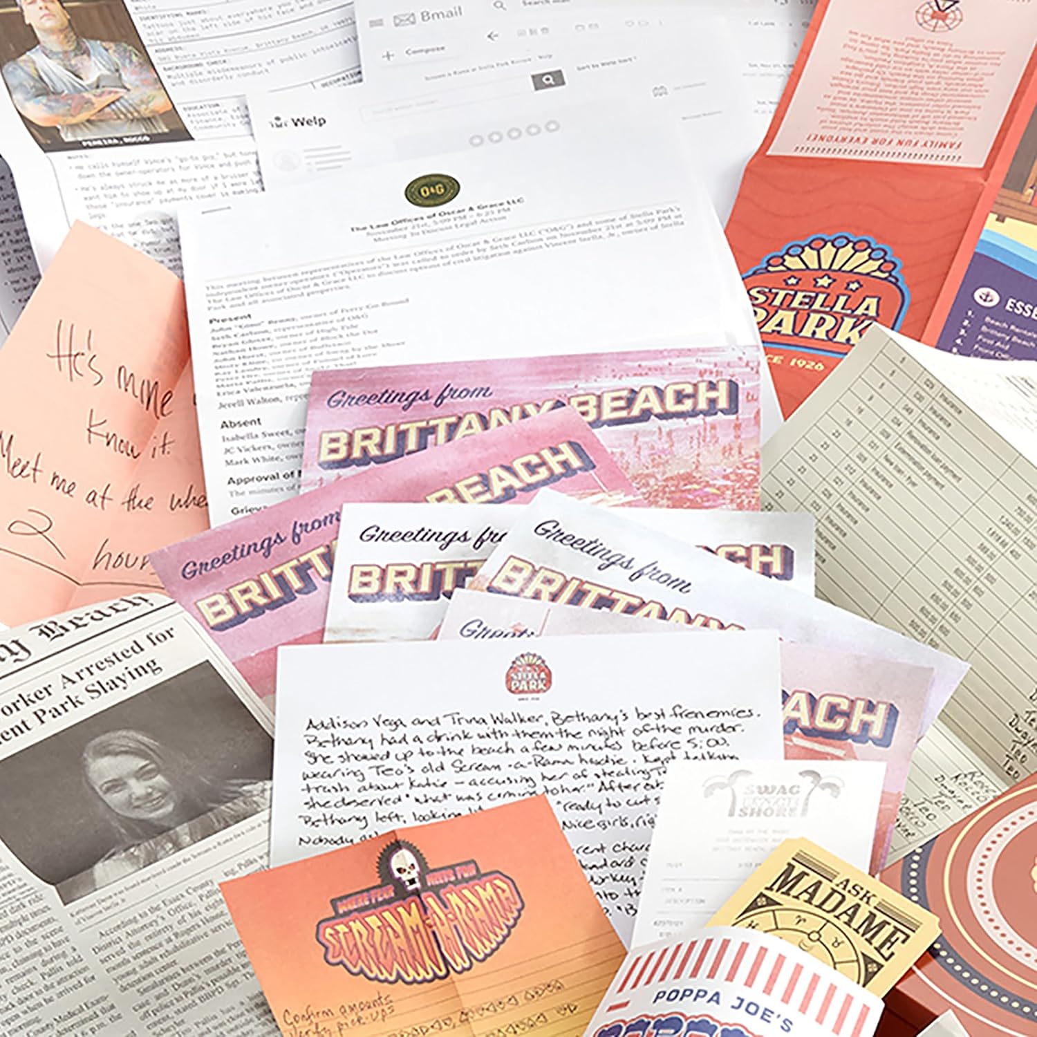 Hunt A Killer: Body On The Boardwalk Interactive Unsolved Mysteries Game, Murder Mysteries Card, Puzzle & Board Game