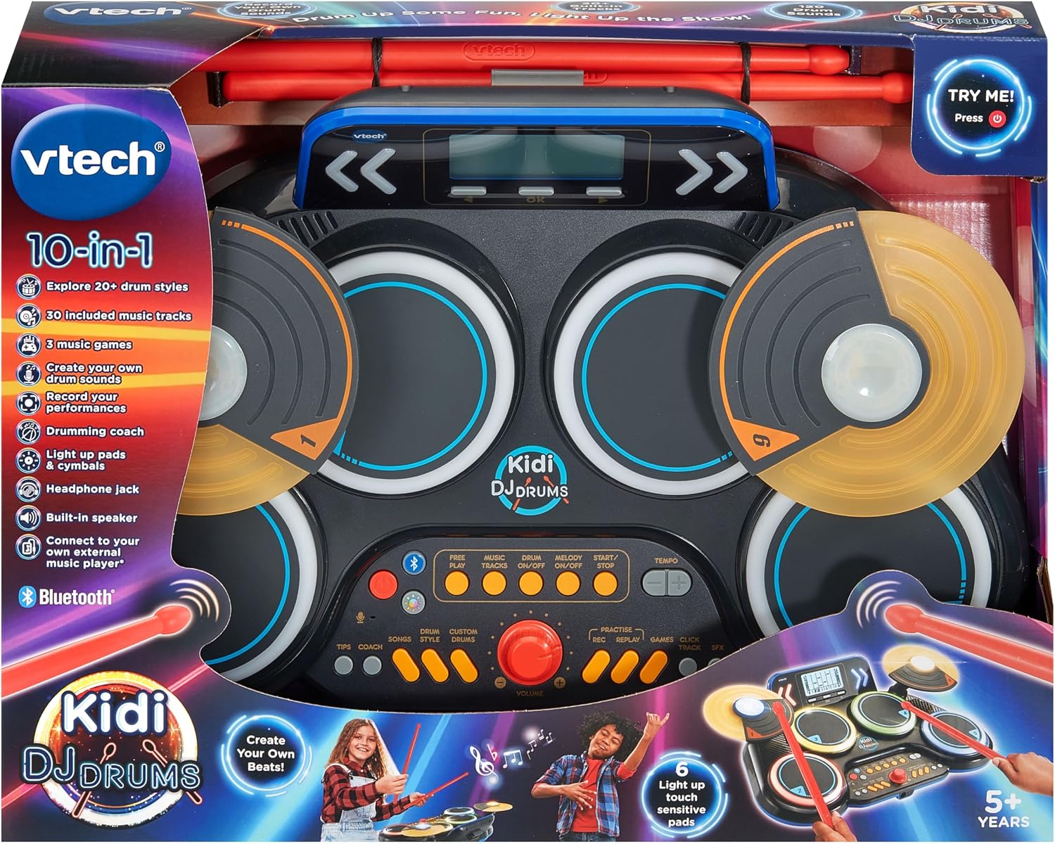 VTech KIDI DJ DRUMS Light-up Electronic Drum Kit for Kids