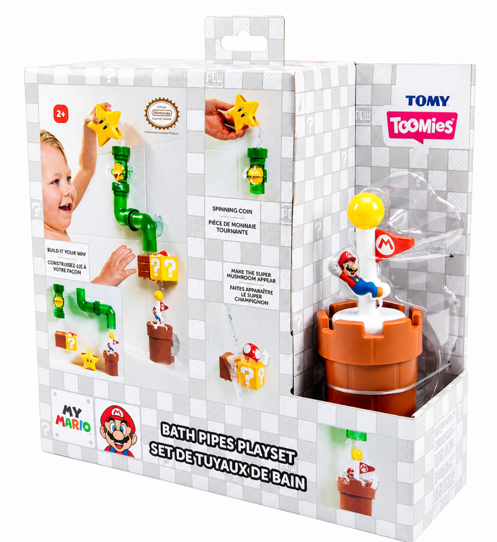 TOMY Toomies My Mario Bath Pipes Playset Ages 2 Years and Up