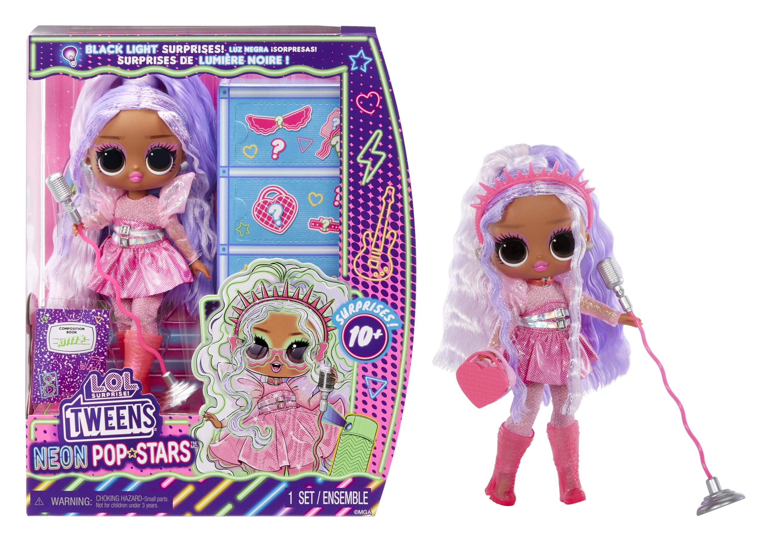 L.O.L. Surprise! Tweens Neon Pop Stars KITTY K  Fashion Doll