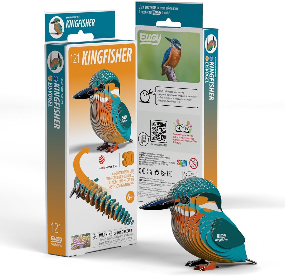 EUGY KINGFISHER 3D Animal Puzzle Craft Kit
