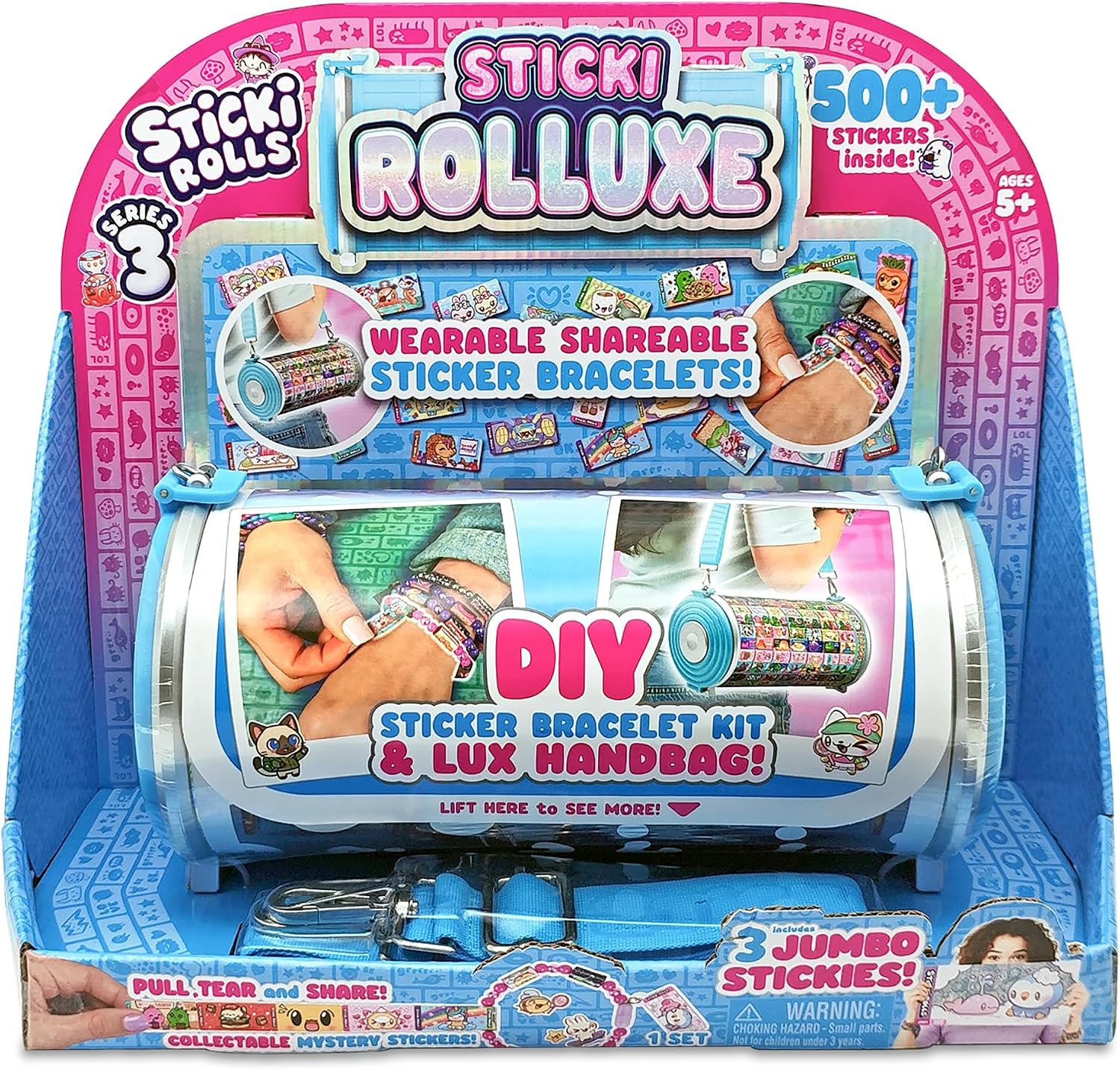 Sticki Rolls Sticki Rolluxe Series 3 Handbag Carry Case Sticker Jewellery Craft Kit