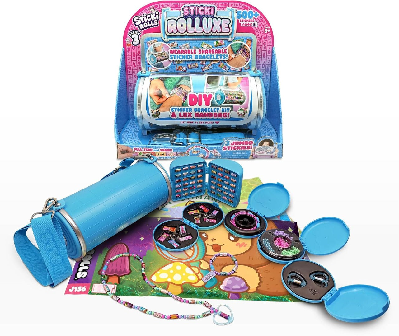 Sticki Rolls Sticki Rolluxe Series 3 Handbag Carry Case Sticker Jewellery Craft Kit