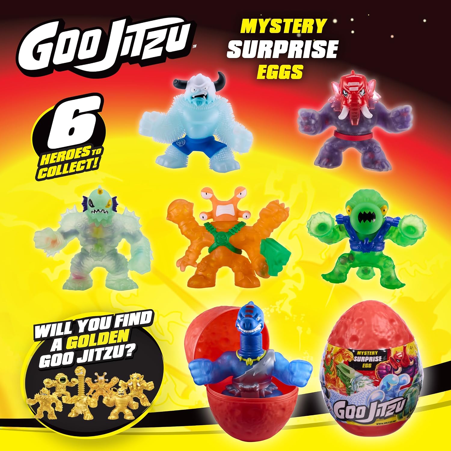 Heroes of Goo Jitzu Archive Mystery Surprise Egg Hidden Collectible Stretch Figure