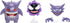 Pokemon Select Evolution Pack - Gastly, Haunter and Gengar Battle Figures