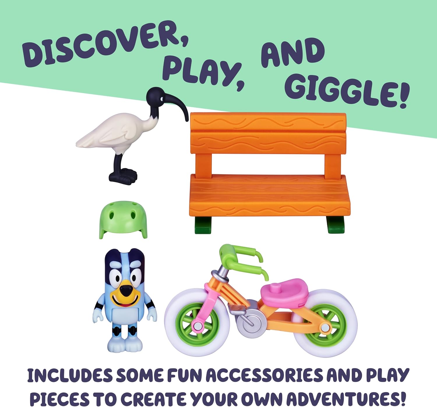 Bluey's Bicycle Playset 2.5-3 inch Collectable Bluey Action Figure