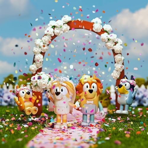 Bluey Figure 4-Pack Wedding Time | Re-enact Uncle Rad And Frisky's Wedding Day