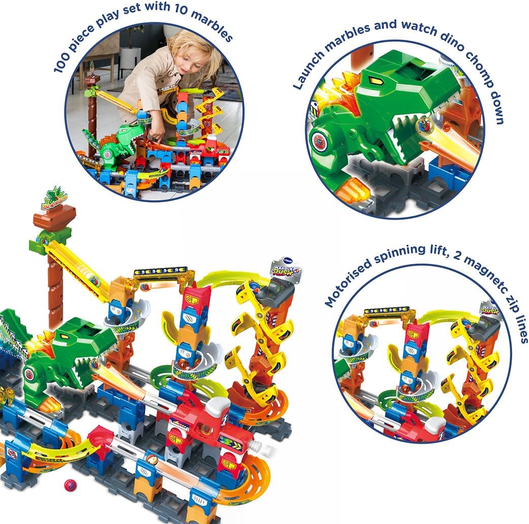 VTech Marble Rush Magentic Dino Adventure Construction Set for Kids