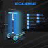 Evo Eclipse Light-Up 3 Wheeled Kids Scooter Blue