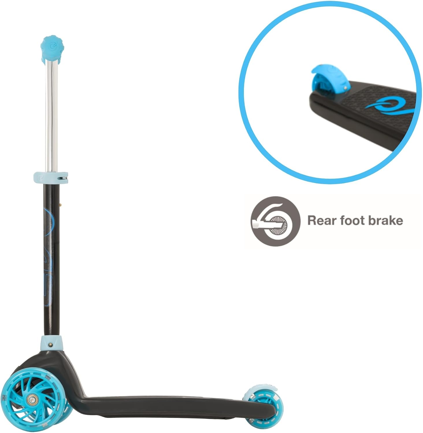 Evo Eclipse Light-Up 3 Wheeled Kids Scooter Blue