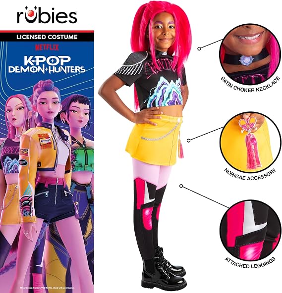Rubies Official Netflix K-Pop Demon Hunters Mira Child Costume Size Small 7 to 8 Years