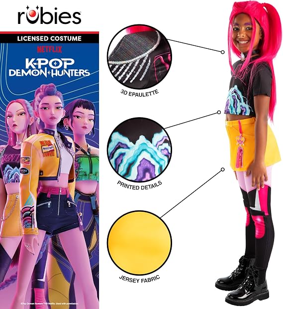 Rubies Official Netflix K-Pop Demon Hunters Mira Child Costume Size Small 7 to 8 Years