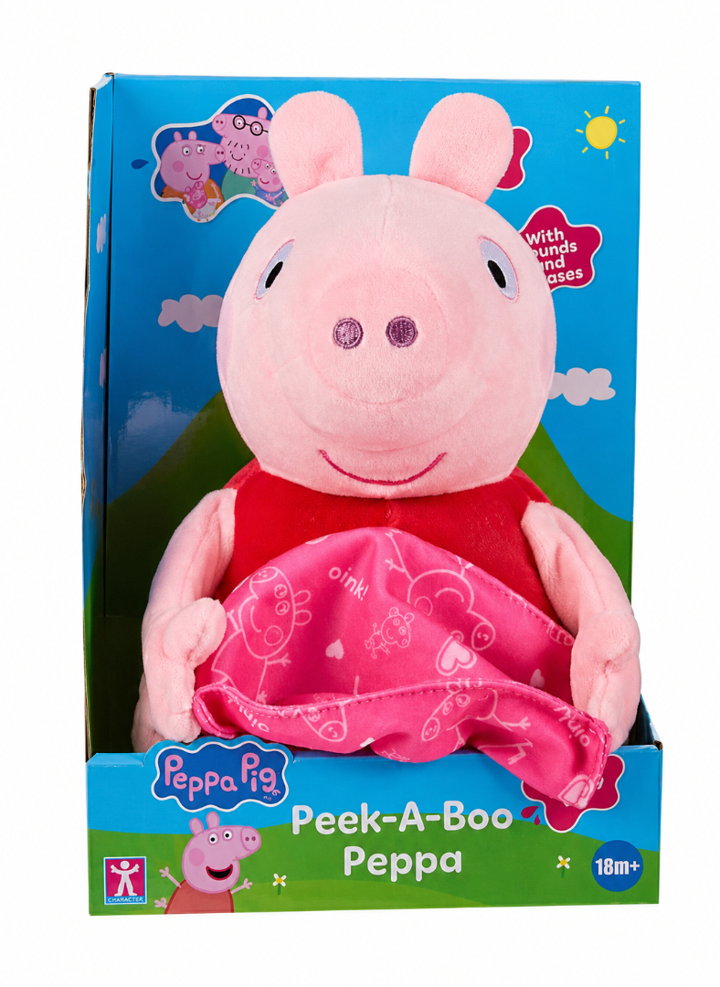 Peppa Pig Peek-a-Boo Interactive Soft Plush Toy with Sounds and Moving Arms