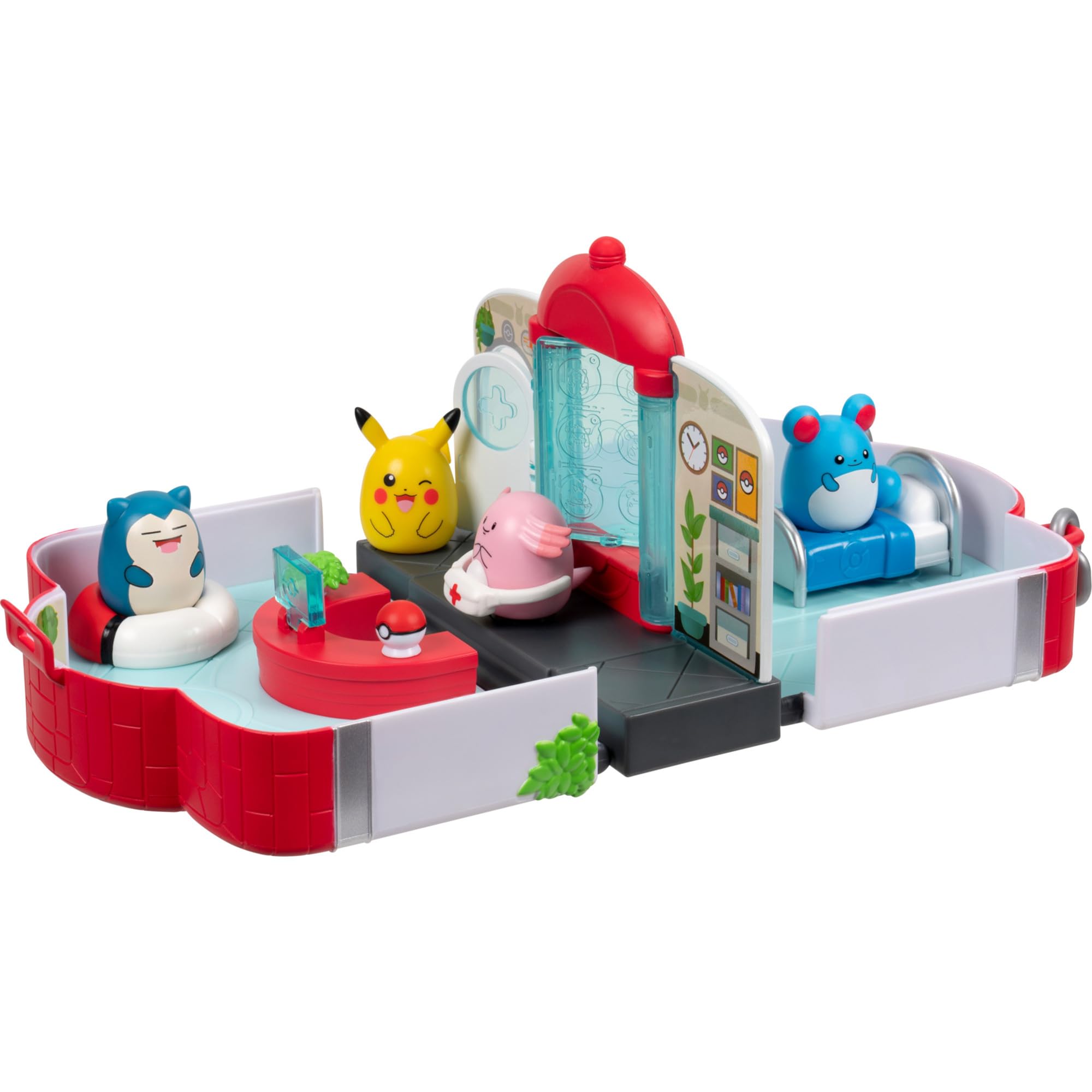 Squish-a-longs Pok�mon Center Playset with Pikachu, Chansey, Marill and Snorlax