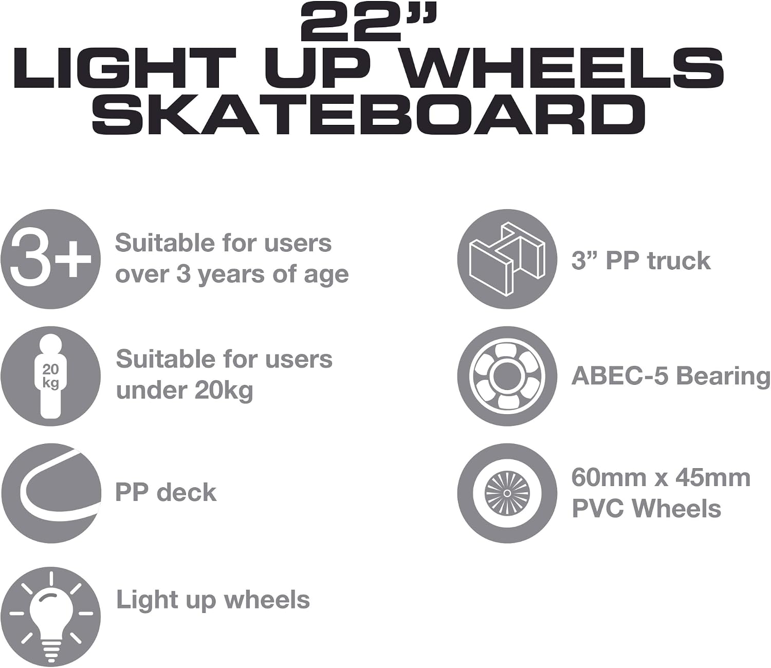 EVO 22Inch Light-Up Lime Green Penny Board