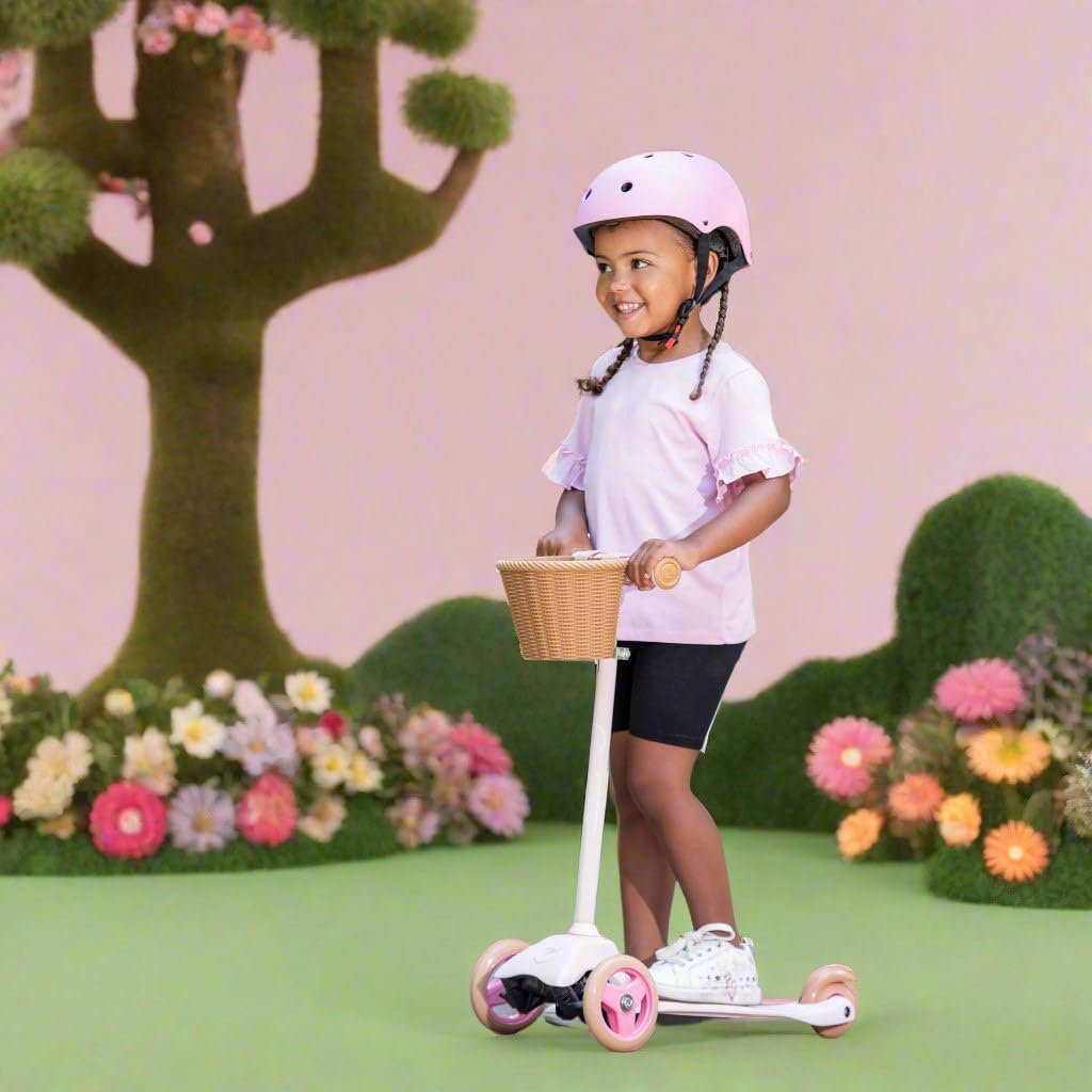 EVO Mini Cruiser Pink Scooter With Toy Basket For Kids