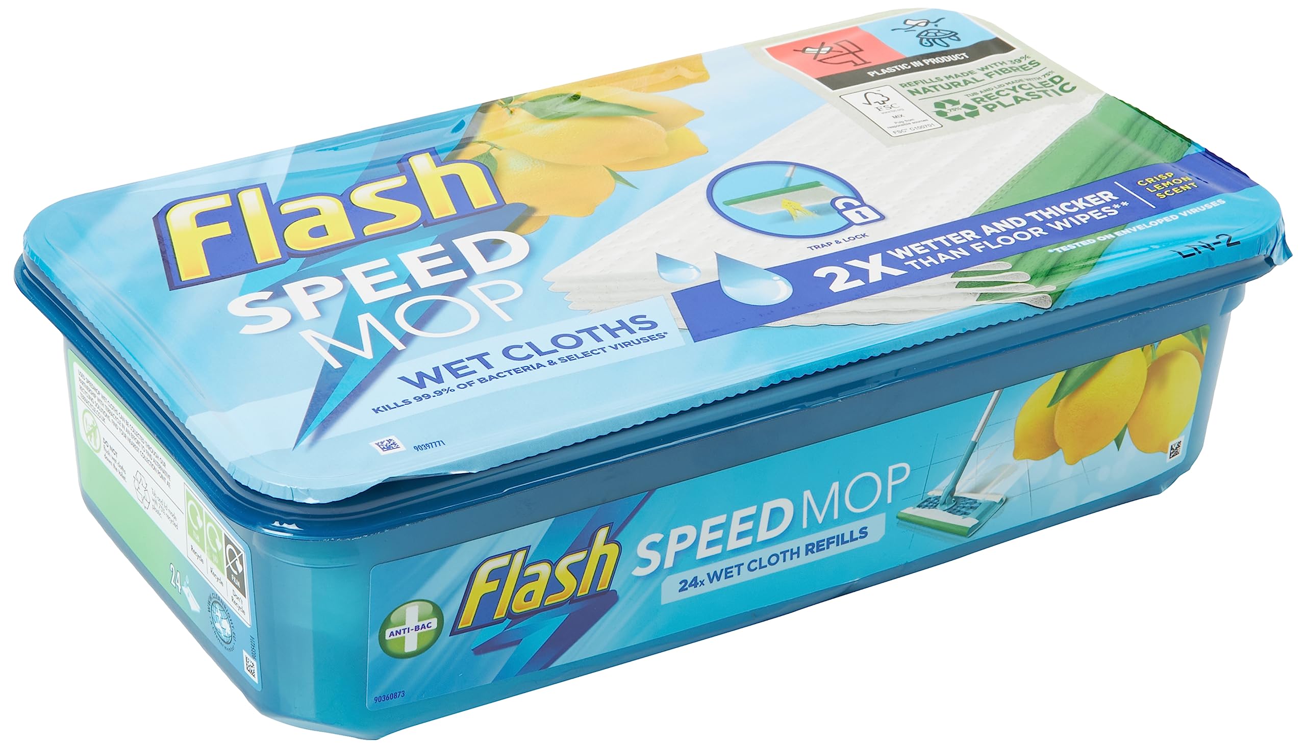 FLASH Flash Speed Mop 24 Pack Refill LEMON