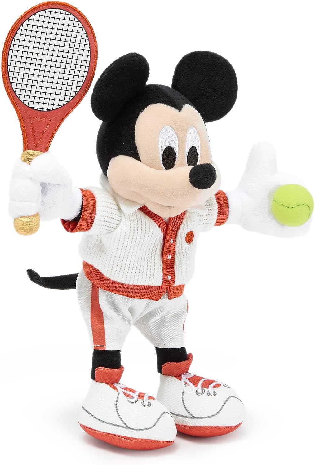 Disney Store Official Mickey Mouse Tennis Mini Bean Bag Soft Plush Toy