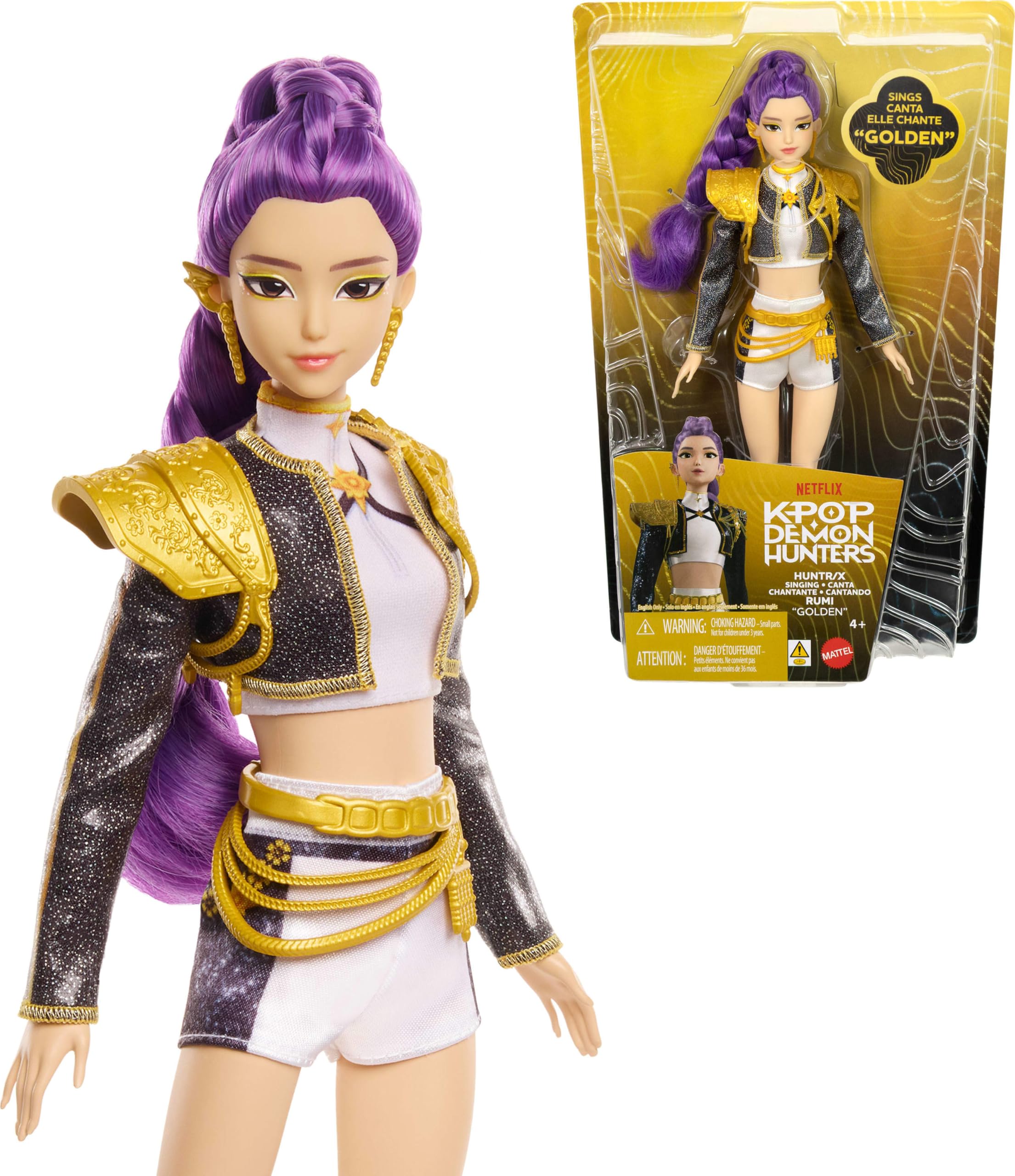 ?Mattel KPOP Demon Hunters HUNTR/X RUMI Golden Singing Doll