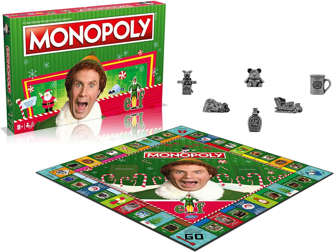 Hasbro ELF Christmas Monopoly Board Game