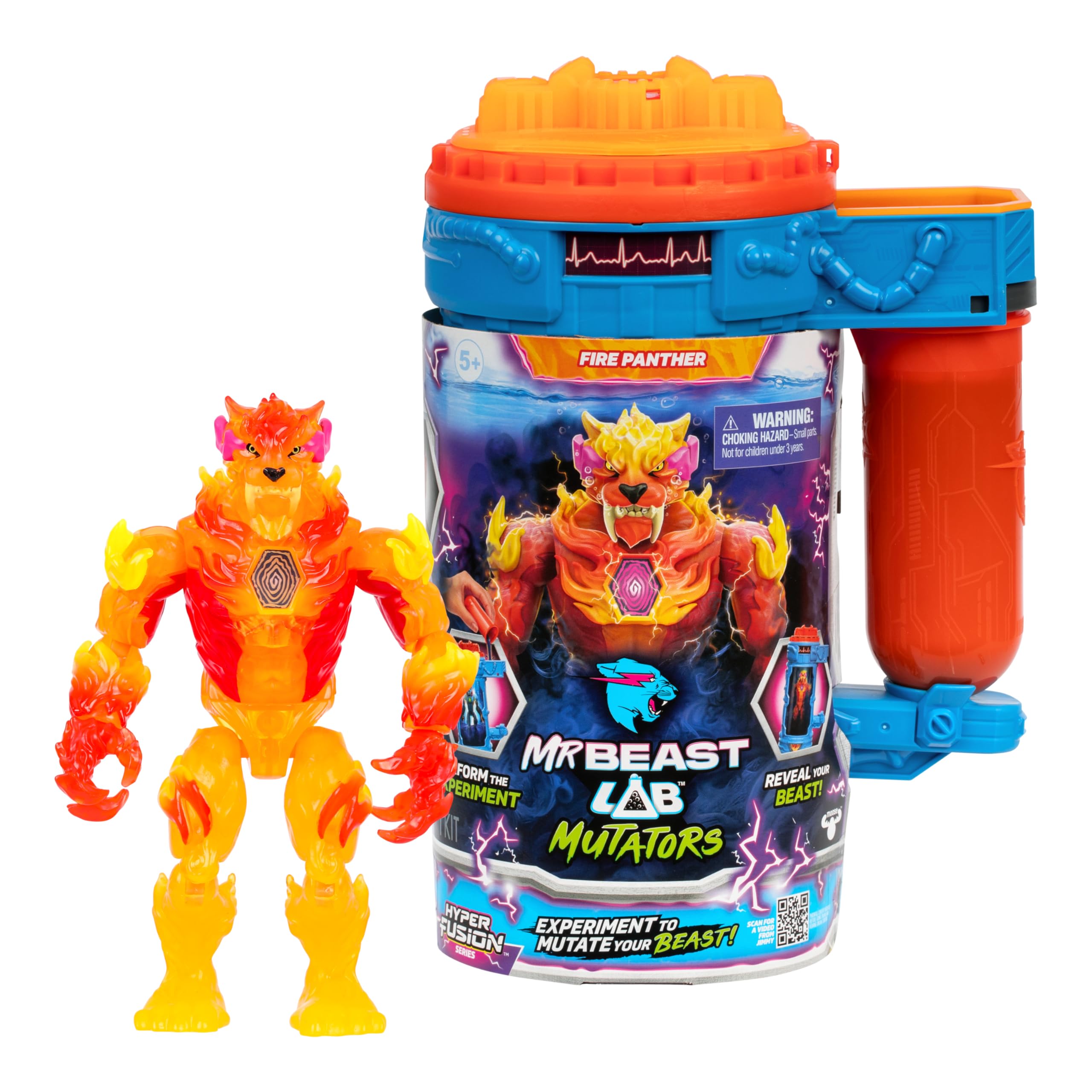 MrBeast Lab Hyper Fusion Mutators FIRE PANTHER 14cm Action Figure