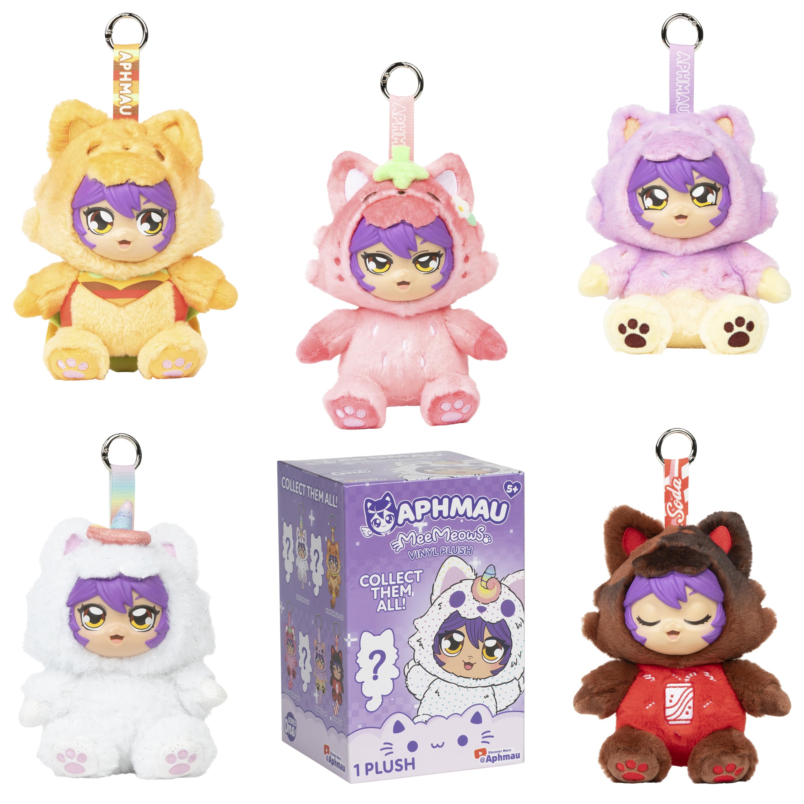 Aphmau Mystery Vinyl Plush Bag Charms 6Inch Collectible Cat Keychain
