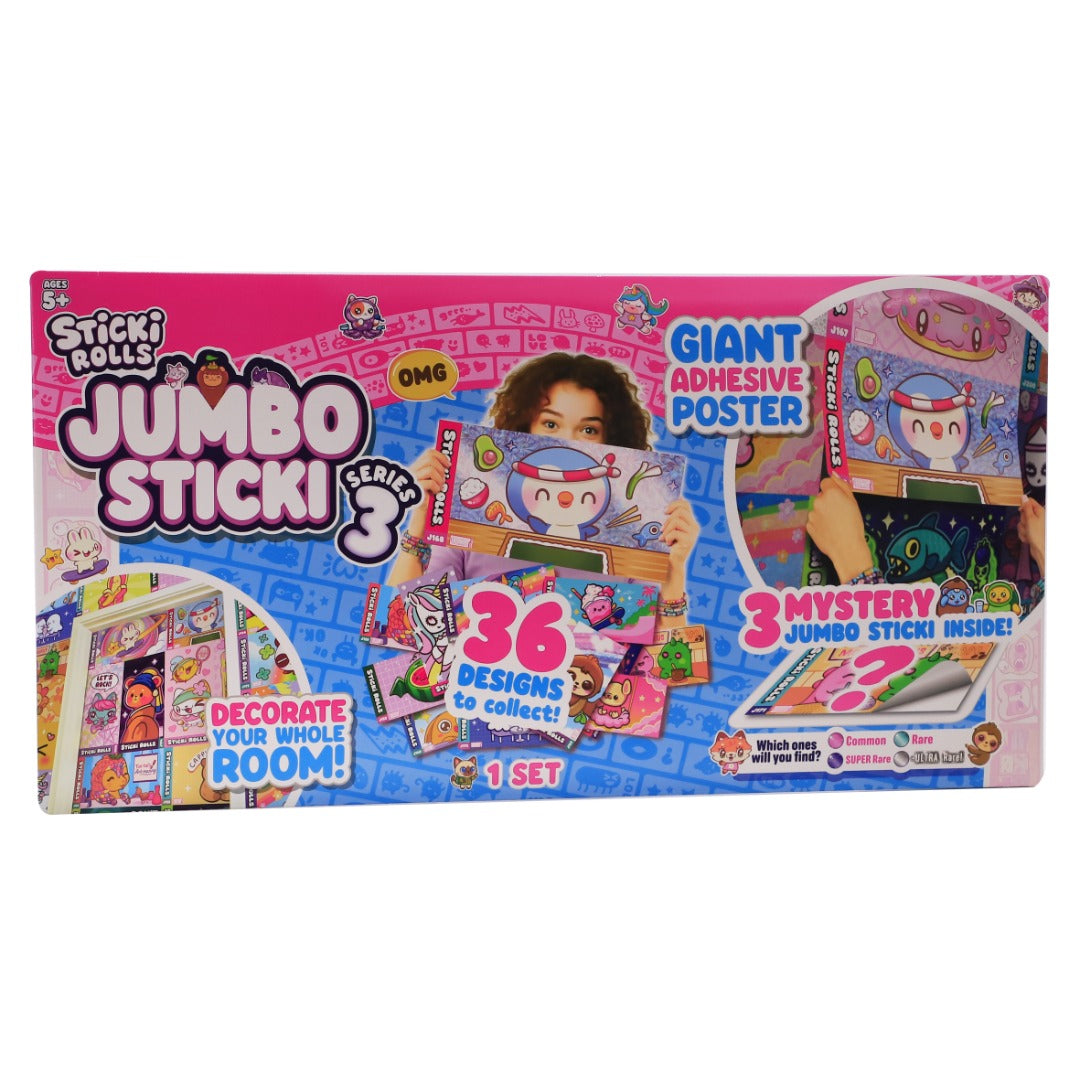 Sticki Roll Jumbo Sticki Series 3 Pack of 3 Stickies
