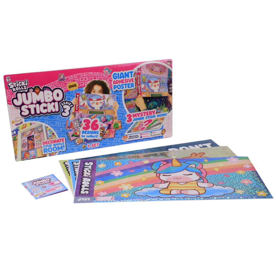 Sticki Roll Jumbo Sticki Series 3 Pack of 3 Stickies