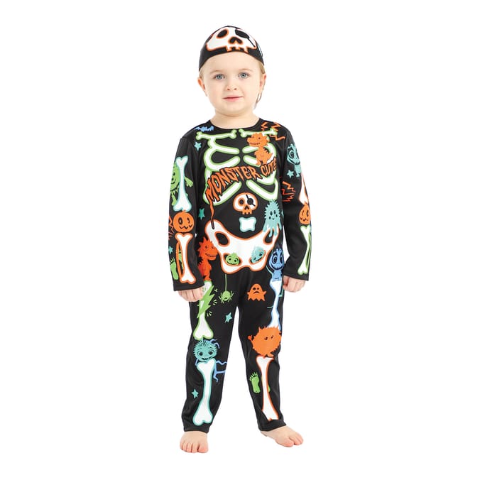 Hallow Scream Kids Skeleton Costume Size 2 to 3 Years