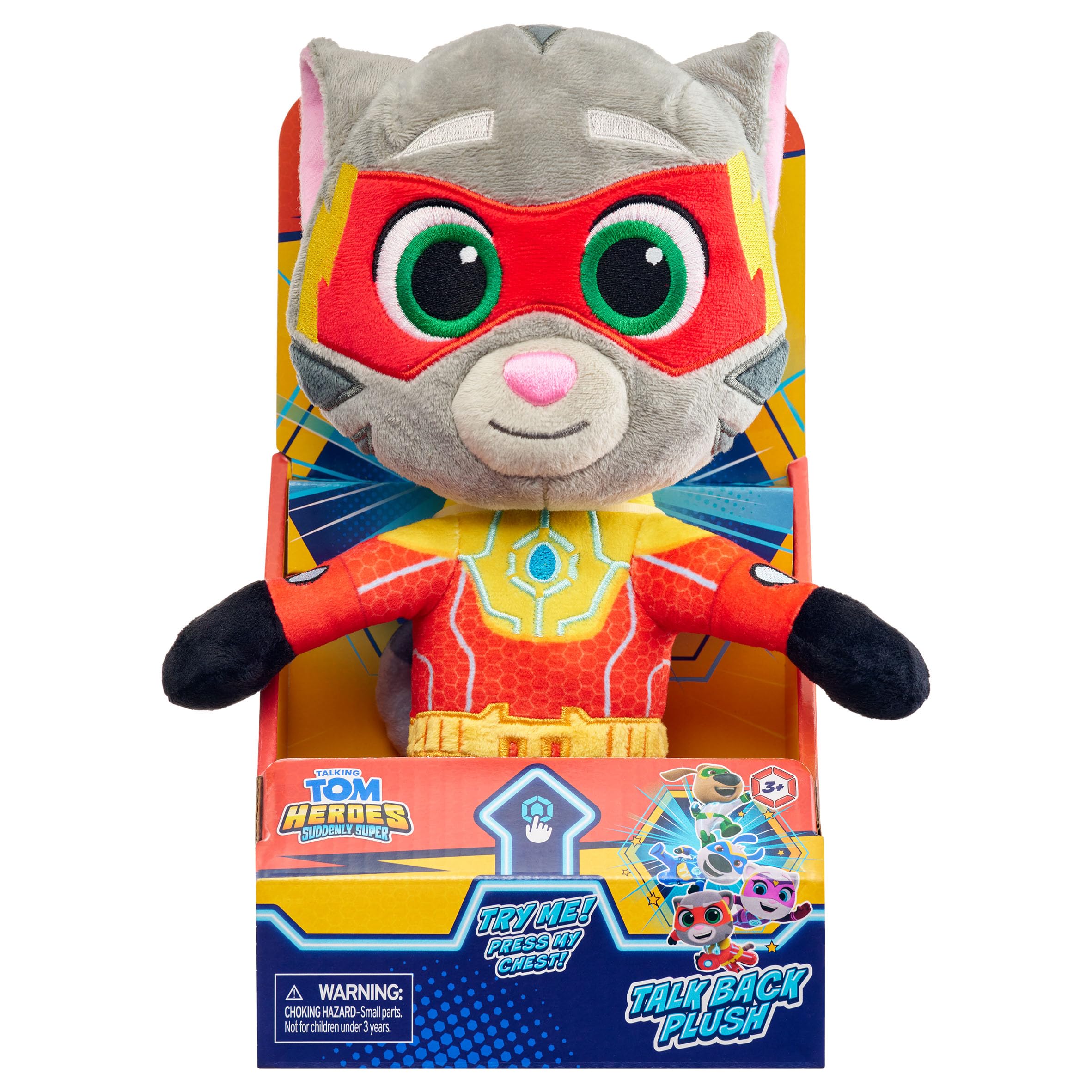 Talking Tom Heroes Talking Tom 11Inch Talk-Back Interactive Soft Plush Toy