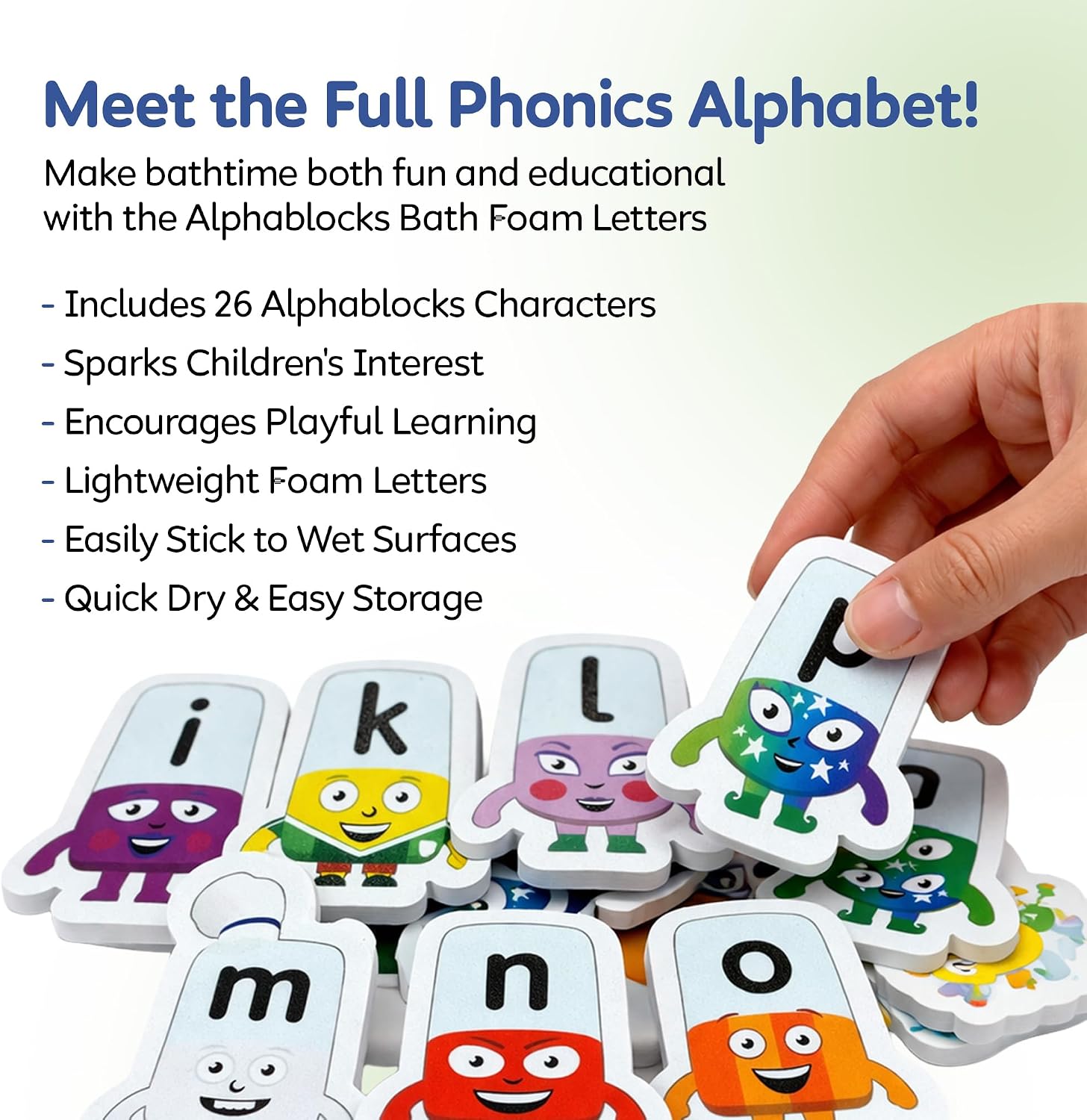 Alphablocks Bath Foam Letters Kids Floating Phonics Alphabet Toys Set