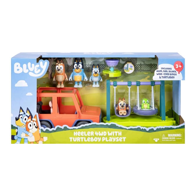Bluey Heeler 4WD with Turtleboy Playset
