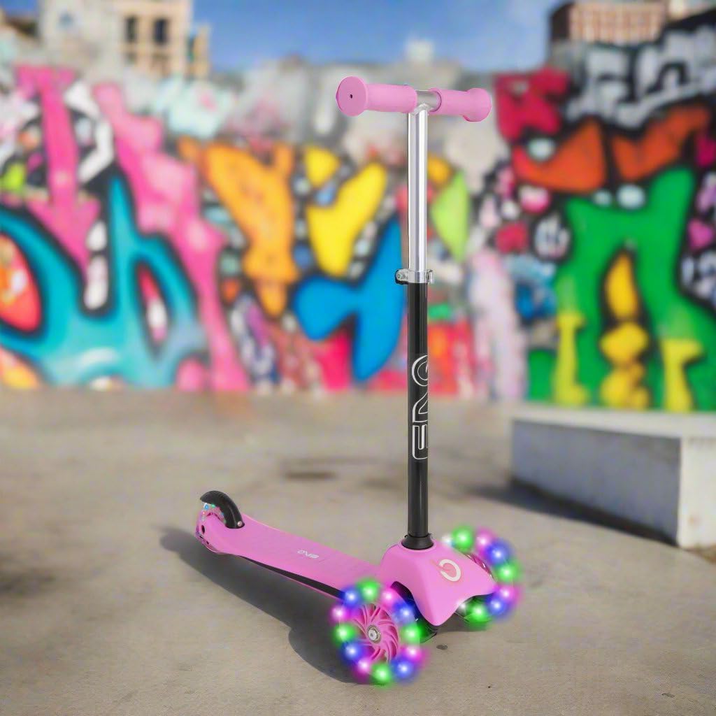 EVO Light-Up Mini Cruiser Pink & Black Scooter with Light-Up Wheels