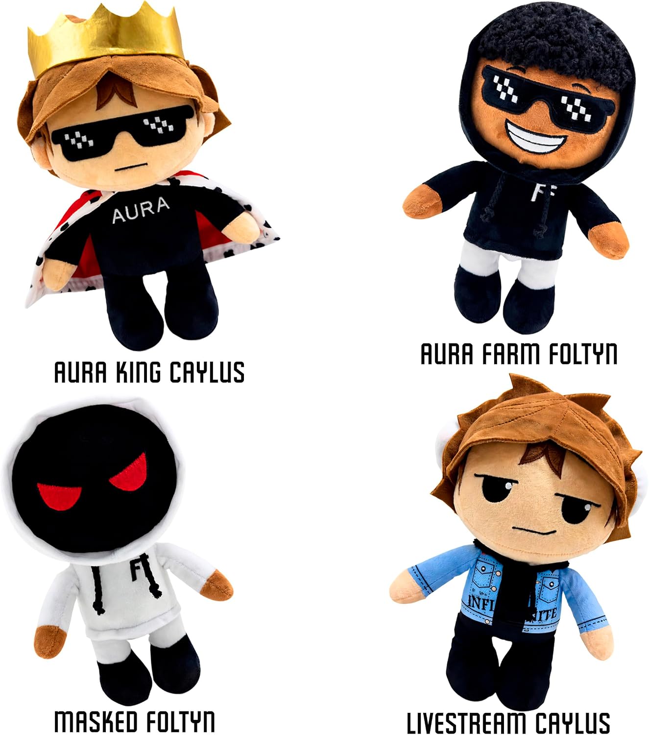 Caylus vs Foltyn Mystery Aura 11 Inch Large Soft Plush Toy