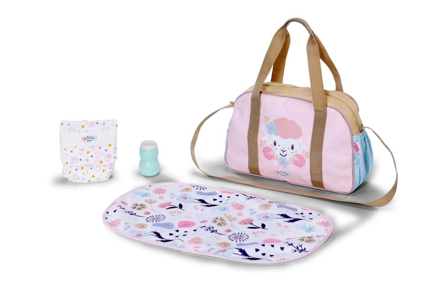 BABY Born Changing Bag Flowers with Accessories for 36 and 43 cm Dolls