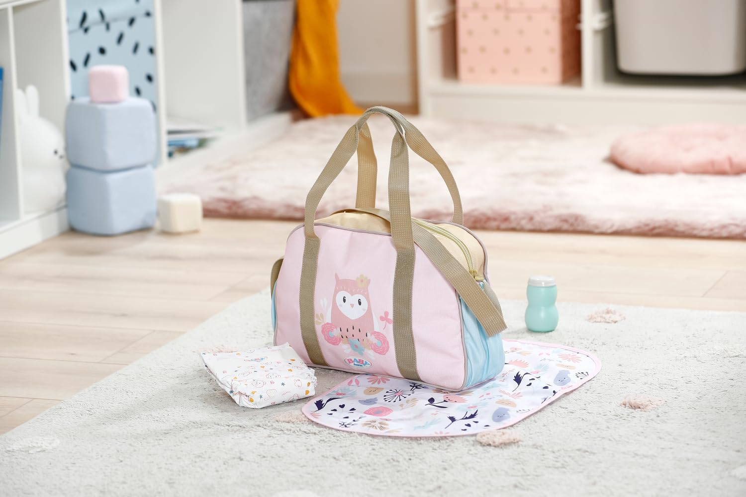 BABY Born Changing Bag Flowers with Accessories for 36 and 43 cm Dolls