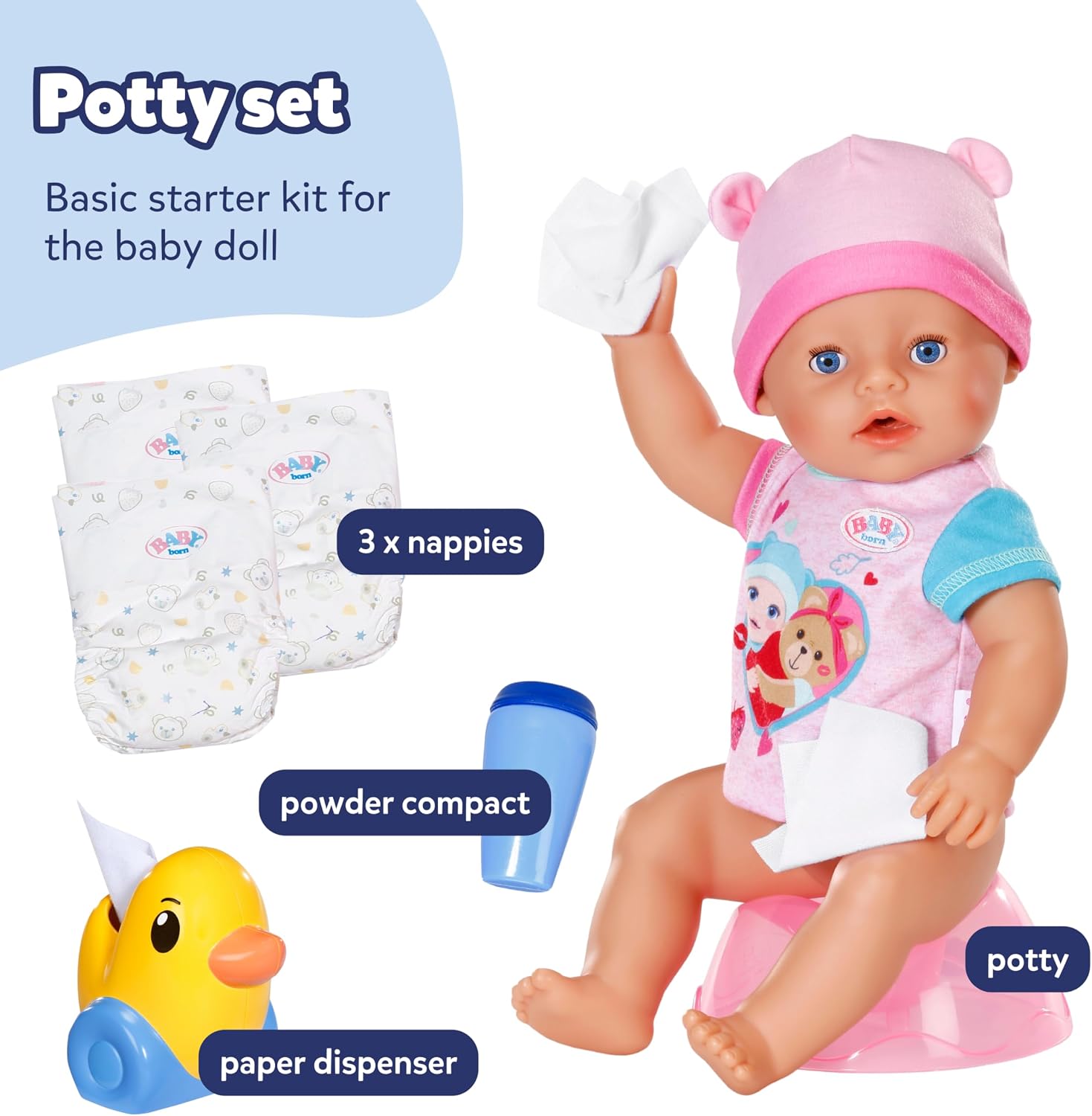 Baby Born Potty Set for 36 and 43 cm Dolls