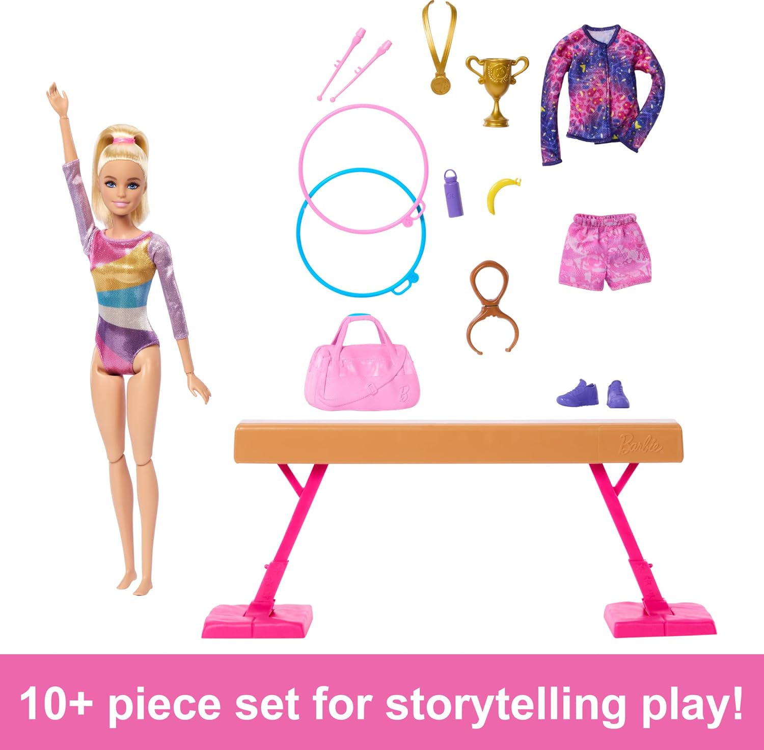 Barbie Gymnastics Doll & Accessories Playset