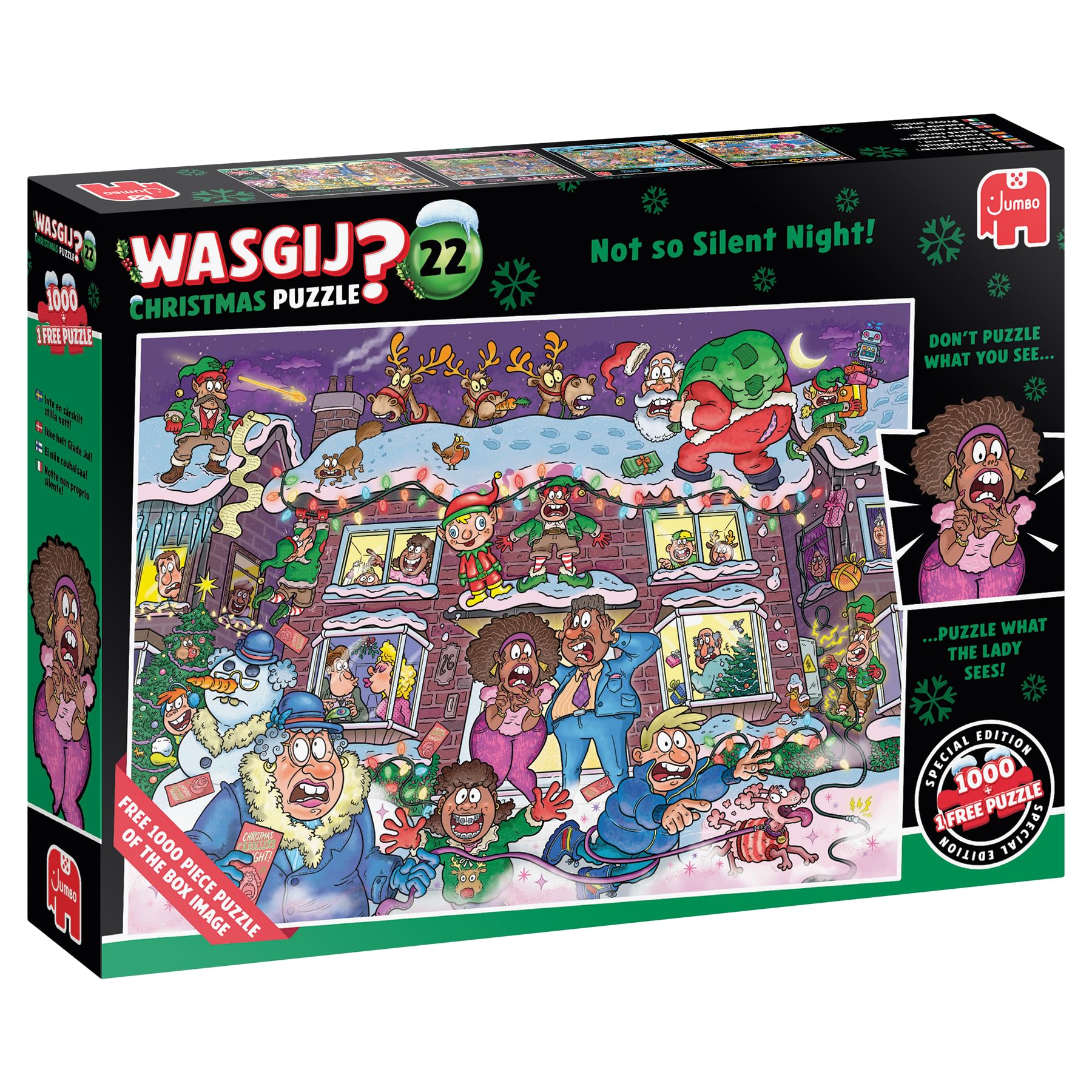 Wasgij Christmas 22 NOT SO SILENT NIGHT! 2 x 1000 Piece Puzzle for Adults & Teen