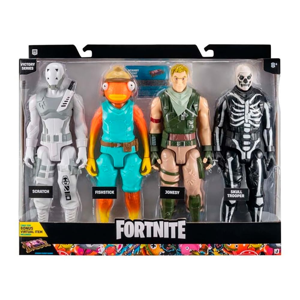 Fortnite Victory Series 4Pack 12Inch Articulated Figure with Code for Bonus Virtual Item