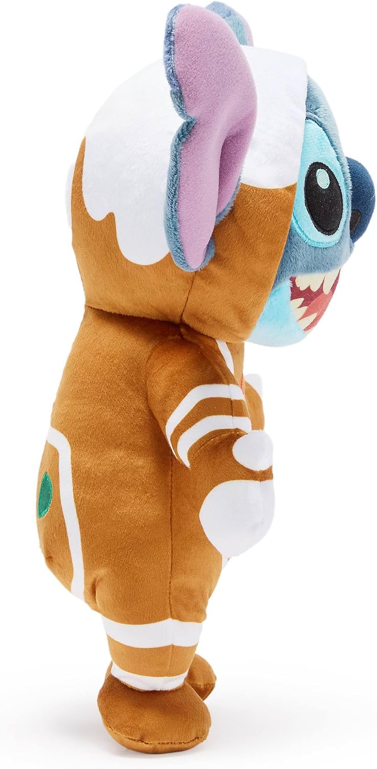 Disney Store Official Stitch Gingerbread Christmas 32cm Soft Plush Toy