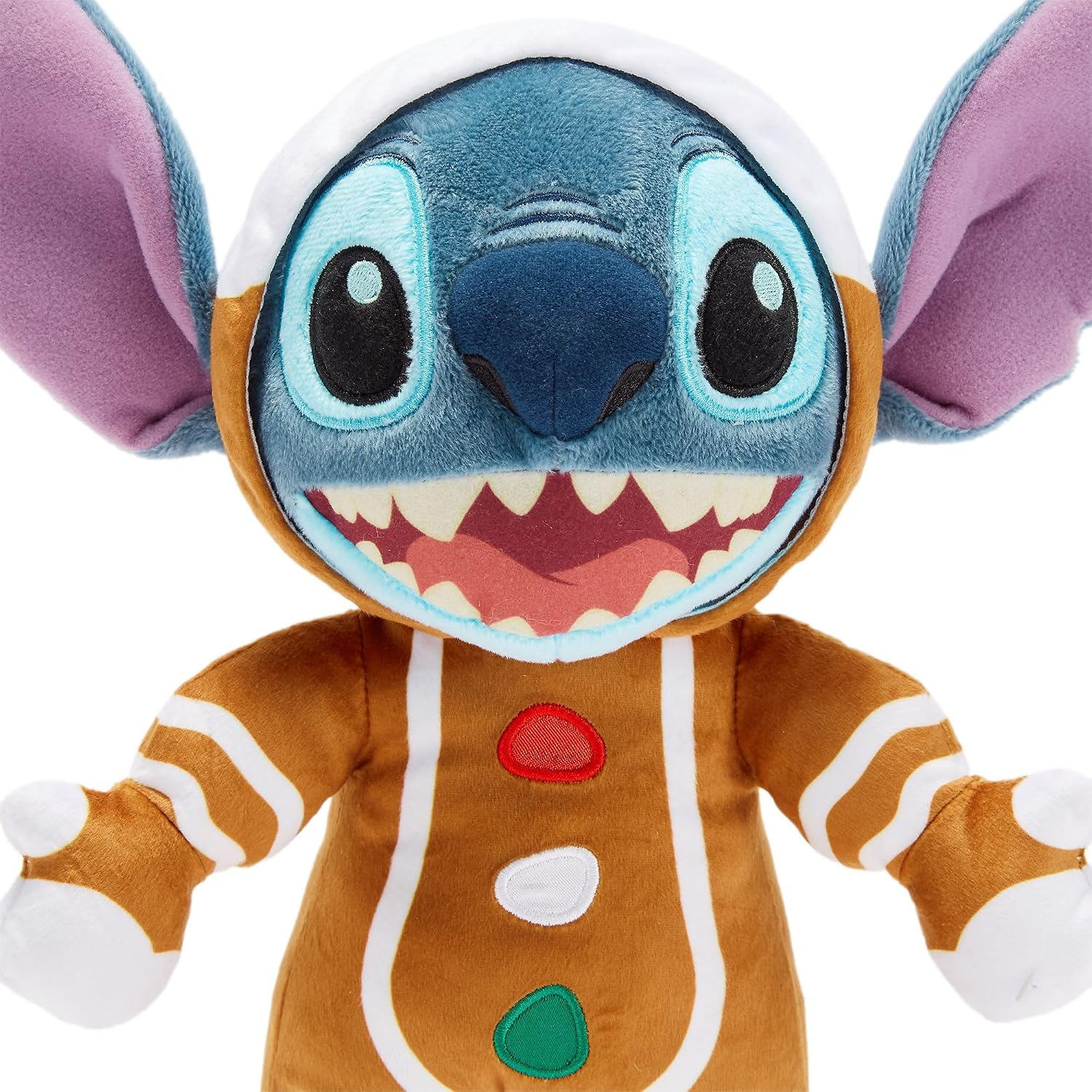 Disney Store Official Stitch Gingerbread Christmas 32cm Soft Plush Toy