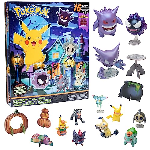 Pokemon Halloween Countdown Advent Calendar 16 Piece Gift Playset